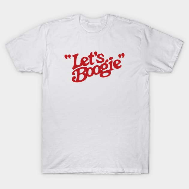 Let's Boogie (Red) T-Shirt by jepegdesign